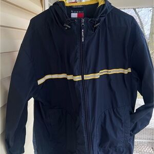 Vintage 90s Navy Tommy Hilfiger athletics wind resistant jacket Men’s size XL